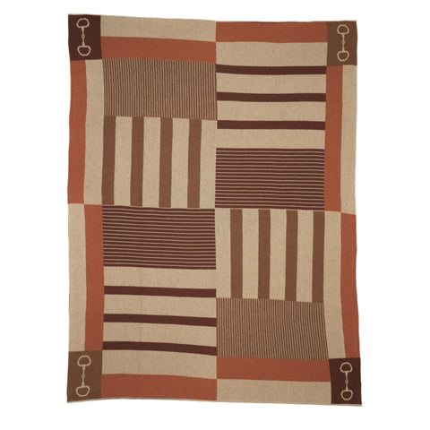 Rusty Equestrian Stable Stripe Throw