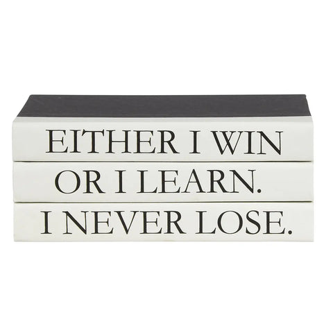 I Win, I Learn, I Never Lose Book Stack