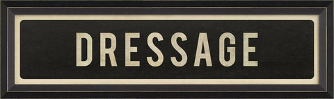 DRESSAGE Street Sign - Framed Art Print