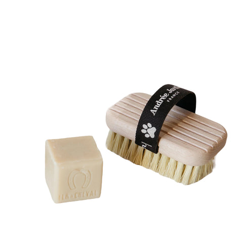 Bath Brush + Marseille Soap for Pets