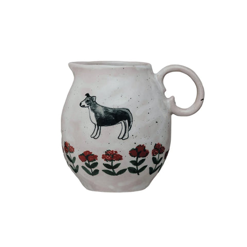 Small Stoneware Dog Pitcher