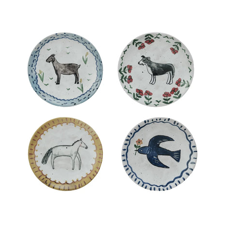 Stoneware Animal Plates (4 styles)