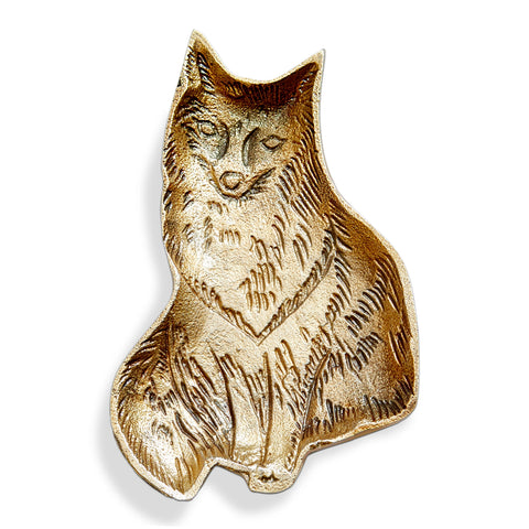 Fox Cast Aluminum Trinket Tray
