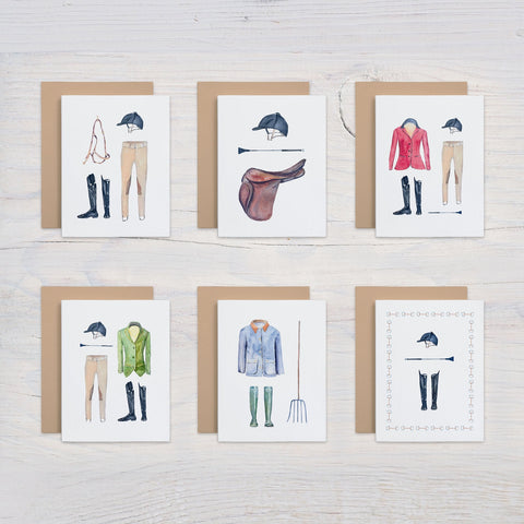 Equestrian Notecard Set of 6