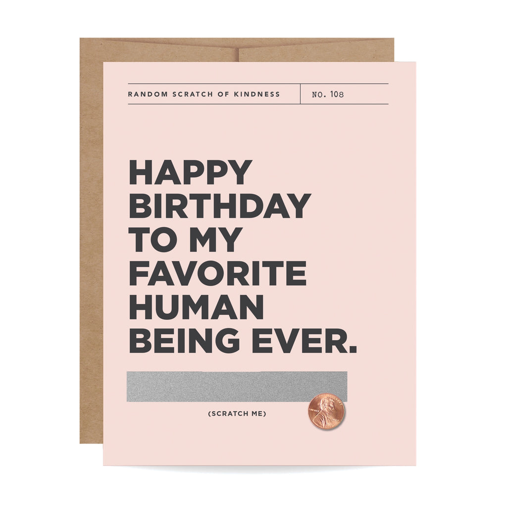 Favorite Human Scratch Off Card