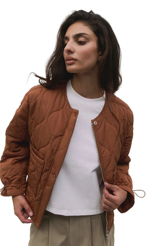 Rust Quilted Jacket