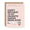 Favorite Human Scratch Off Card
