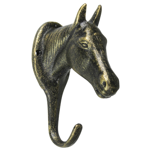 Bronze Horse Head Wall Hook