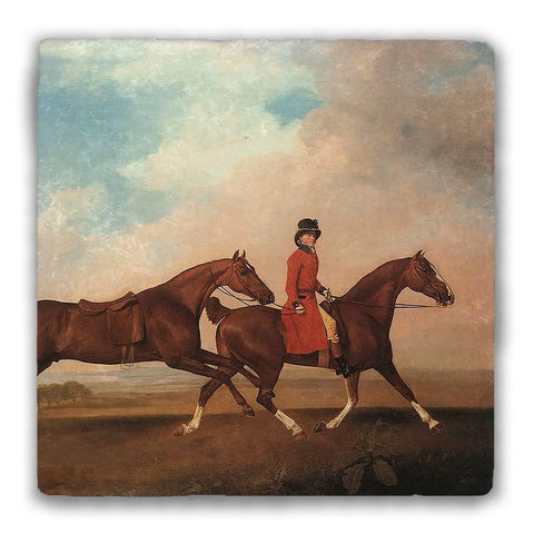 Two Horses Tumbled Stone Coasters