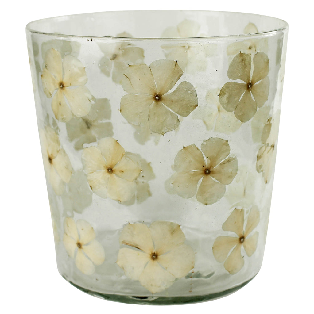 Medium Enameled Flower Hurricane