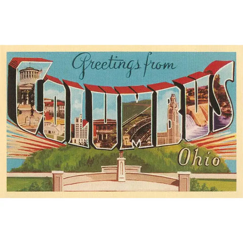 Columbus Vintage Postcards (4 styles)