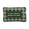Often Wrong Needlepoint Pillow