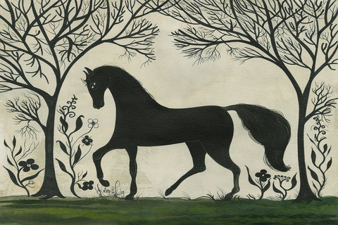 Horse Facing Left Vinyl Floor Cloth