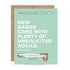 New Baby Unsolicited Advice Scratch Off Card