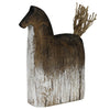 Rustic Wood Horse Sculpture