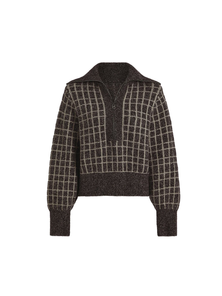 Furley Charcoal Marl Half Zip