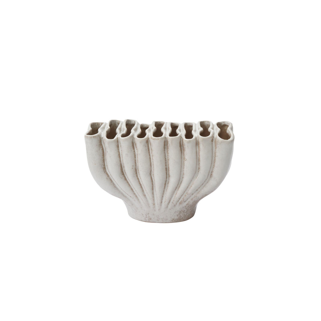 White Botanical Vase