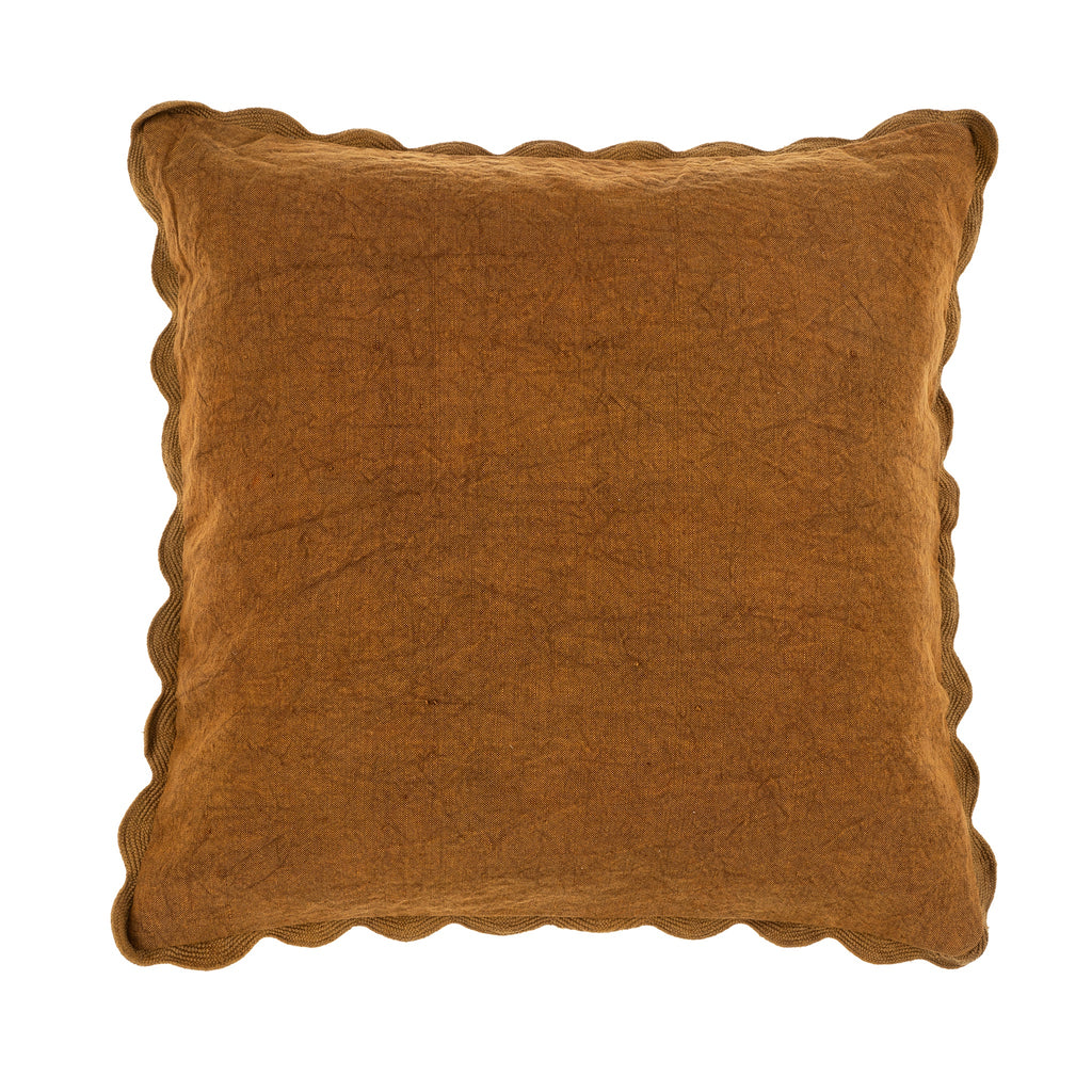 Terracotta Scalloped Edge Pillow
