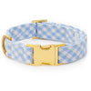 Sky Blue Gingham Dog Collar