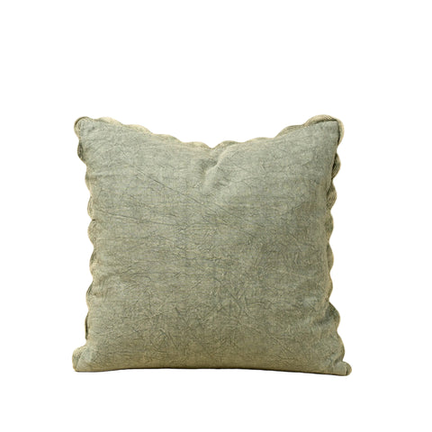 Sage Green Scalloped Edge 20x20 Pillow