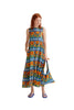 Orange Floral Long Dress