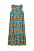 Orange Floral Long Dress