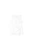 Sleeveless Ruched White T