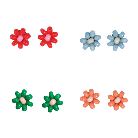 Mini Bead Flower Earrings (4 colors)