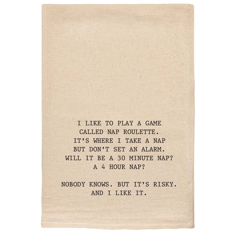 Nap Roulette Tea Towel