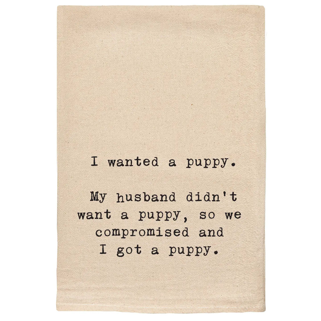 I Wanted A Puppy Tea Towel