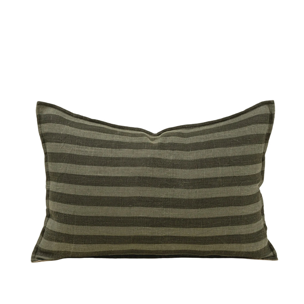 Sage Stripe Double Sided Pillow