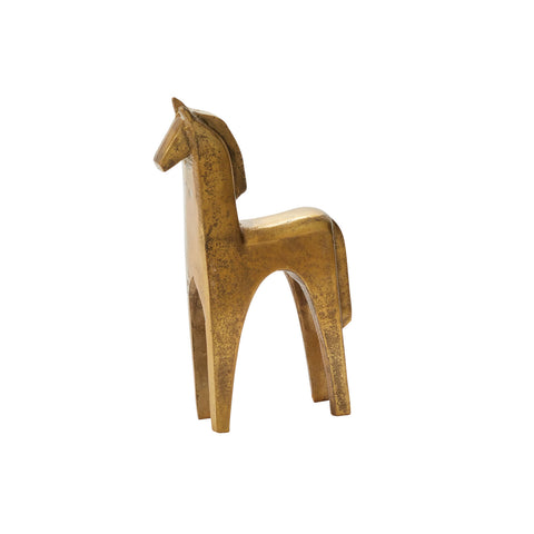 Antiqued Gold Horse Sculpture (Small)