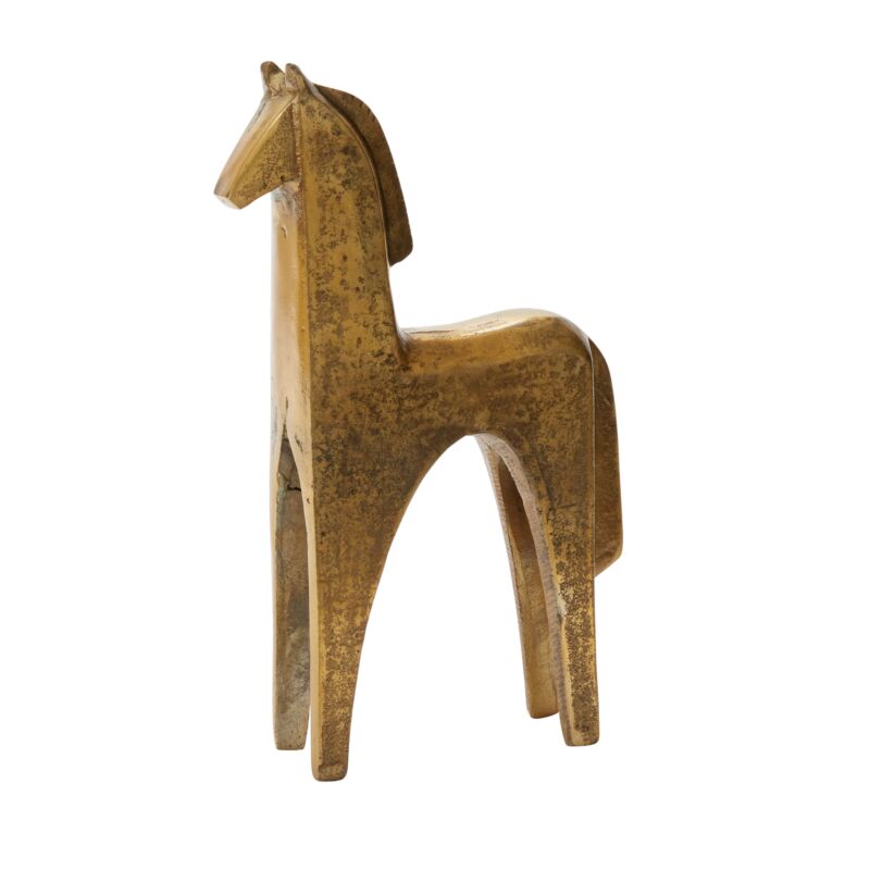 Antique Gold Horse Sculpture (Medium)