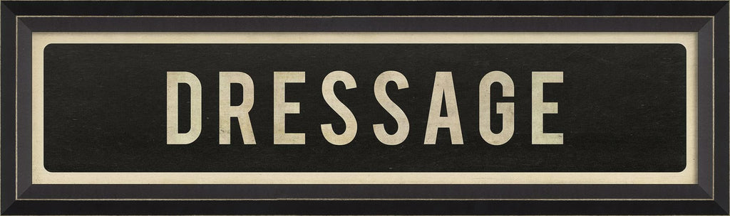 DRESSAGE Street Sign - Framed Art Print