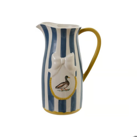Striped Mallard Duck Pitcher