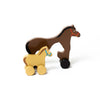 Fox & Horse Wooden Push Toy