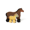 Fox & Horse Wooden Push Toy