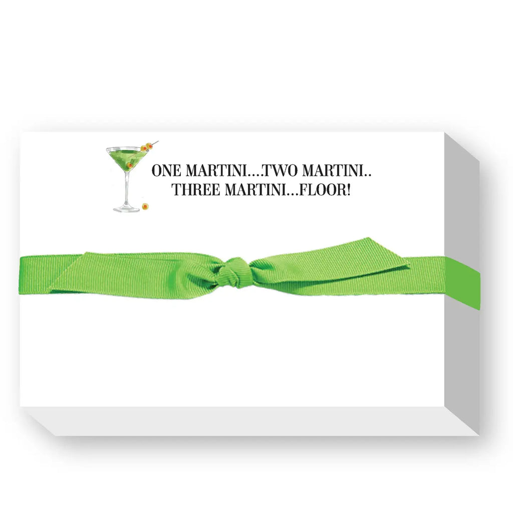 One Martini, Two Martini, Three Martini . . .  Notepad