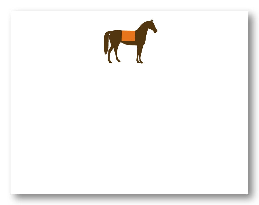 Horse Silhouette Flat Cards & Envelopes (3 colors)