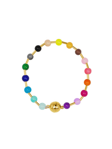 Glass Bead Rainbow Bracelet