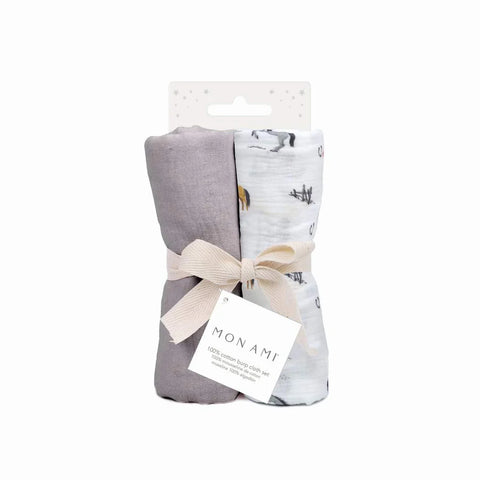 Chantilly Horse Burp Cloth Set