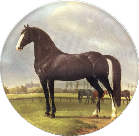 Chestnut Round Glass Plate