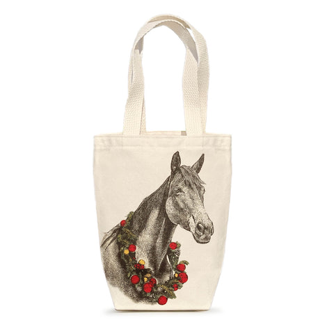 Holiday Horse w/ Wreath Gift Bag