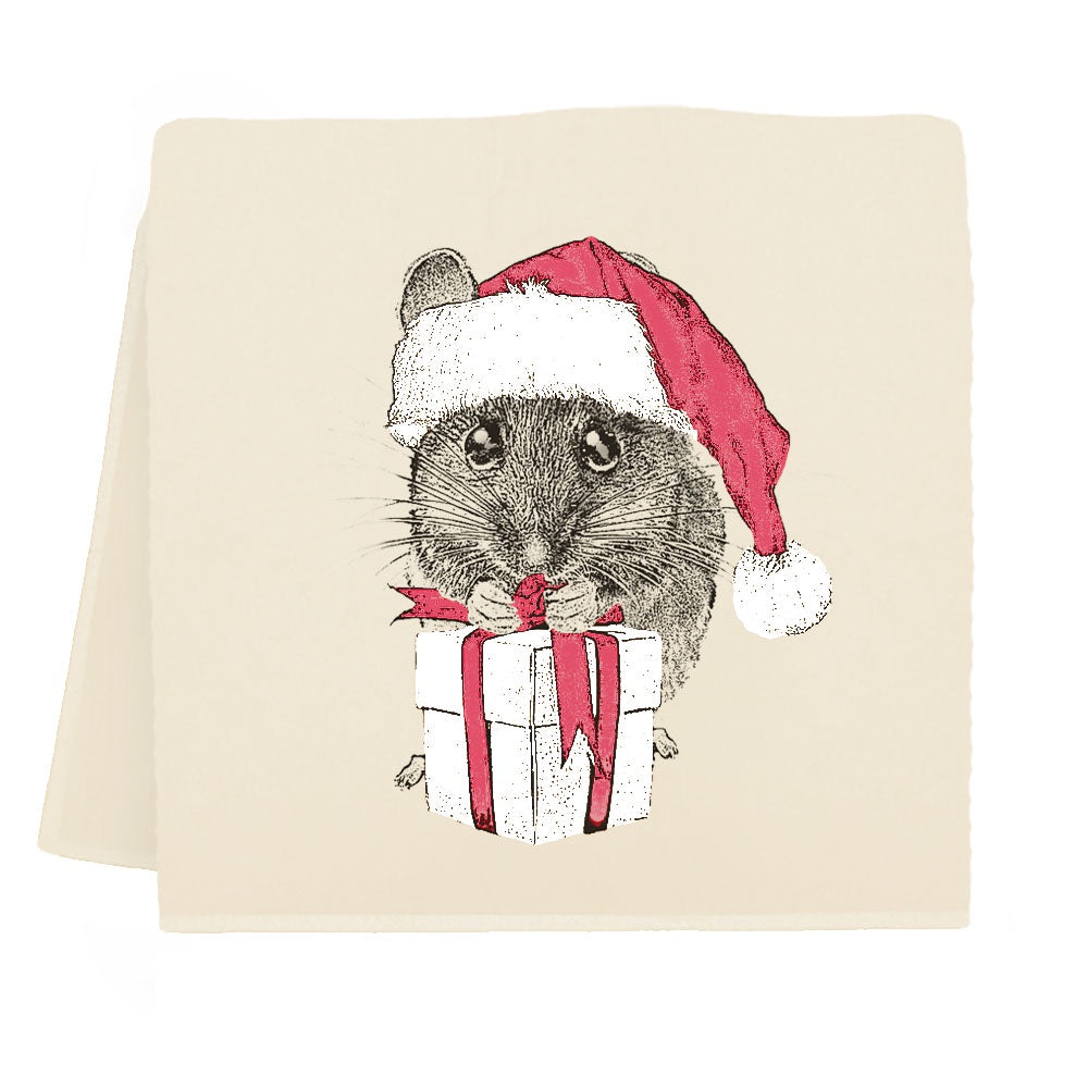 Santa Mouse w/Present