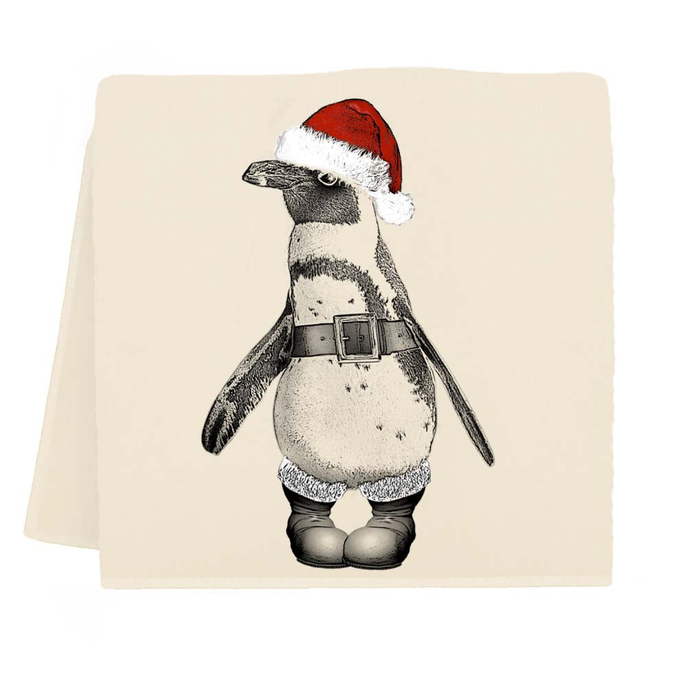 Santa Penguin Tea Towel
