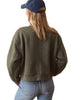 Olive Heather Quilted Bomber