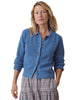 Parker Coronet Blue Collared Cardigan