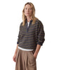 Green Stripe Valerie Polo Sweater
