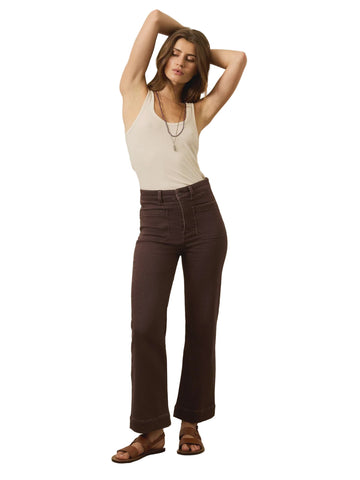 Walnut Stretch Terry Ankle Pant