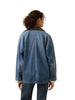 Sunwashed Pinstripe Denim Barn Jacket